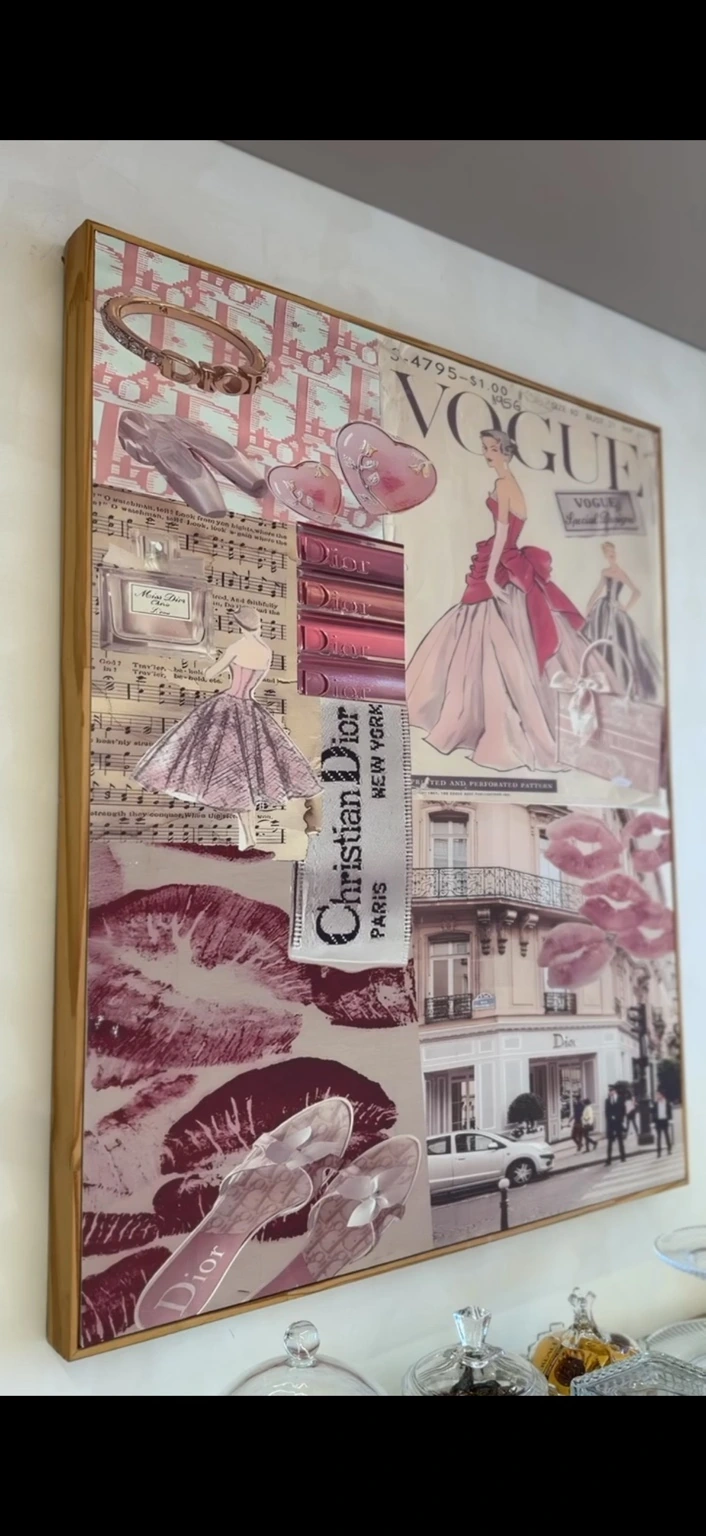 Quadro de moda na decoração do studio